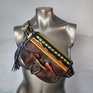 Julian Agudelo Carrieles Columbian Genuine Leather and Fur Crossbody / Satchel